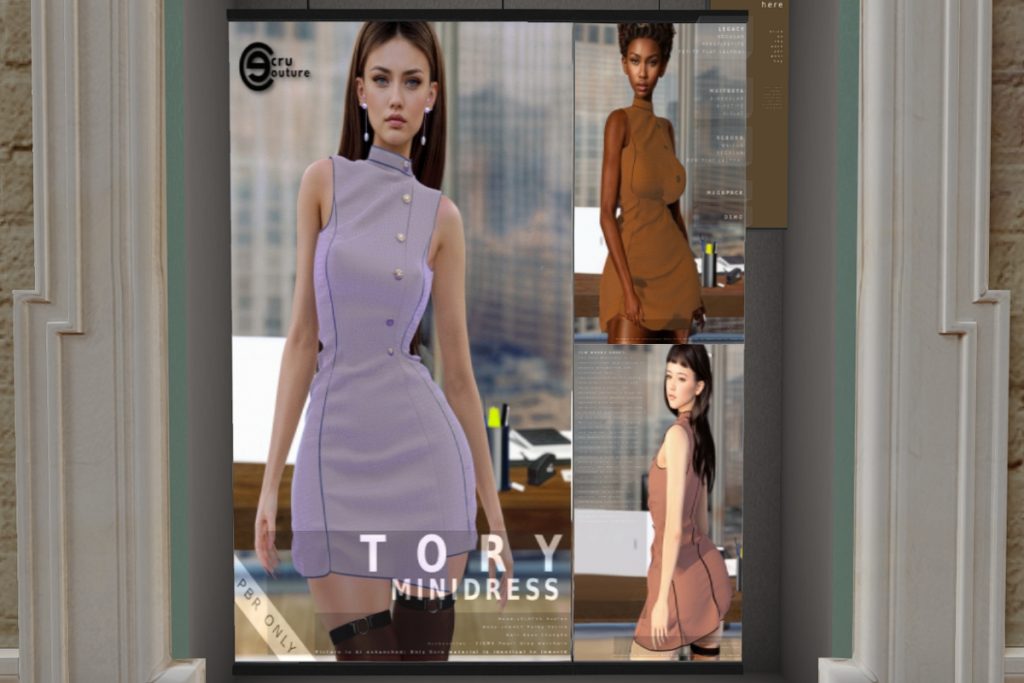 Tory Minidress - Legacy/Maitreya/Reborn/+mods, L$399 each/L$799 FP