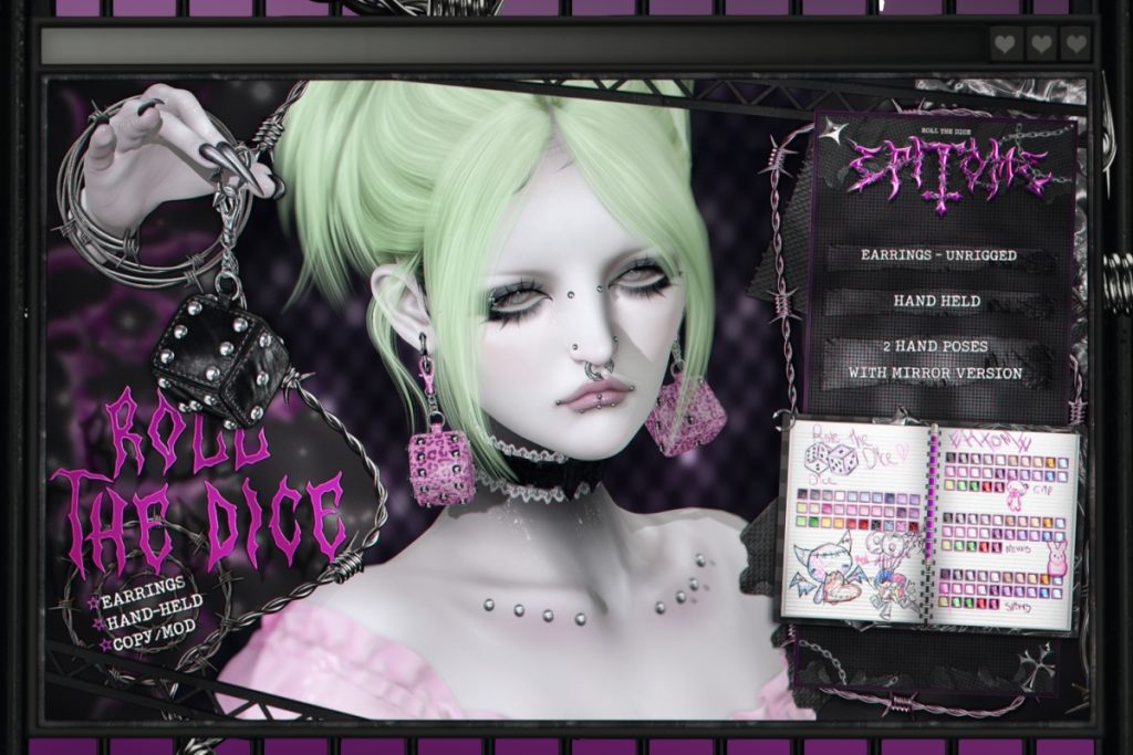 Roll the Dice Earrings/Accessory, L$249