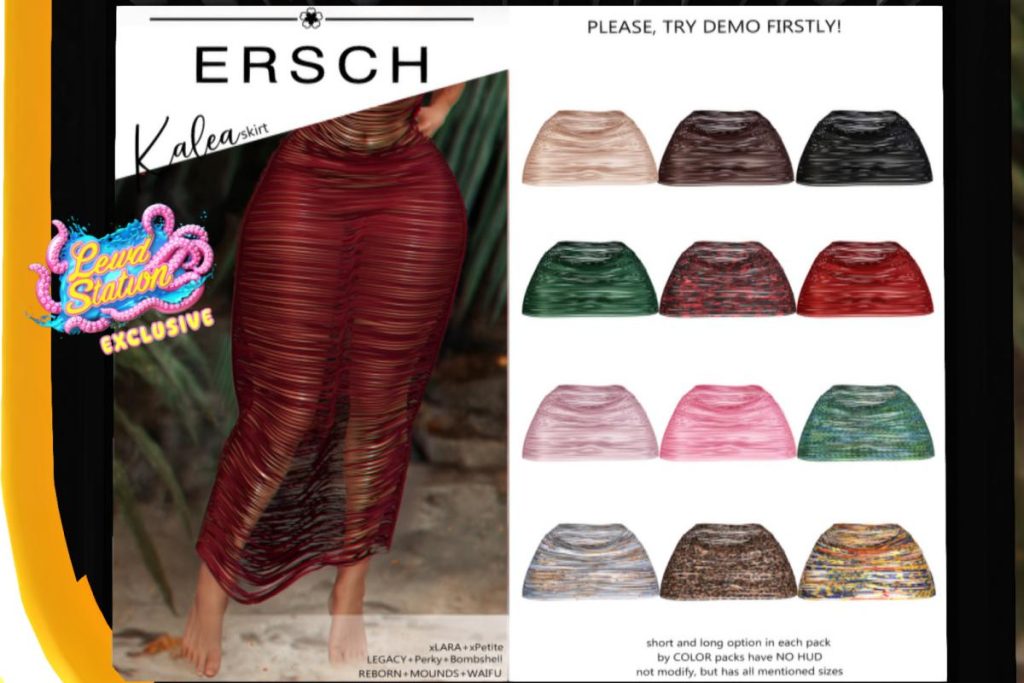 Kalea Skirt - Legacy/MaitreyaX/Reborn/+mods, L$249 each/L$999 FP