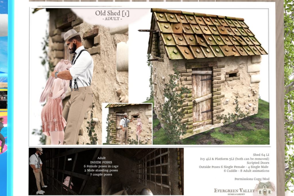 Old Shed, L$899-L$999 each