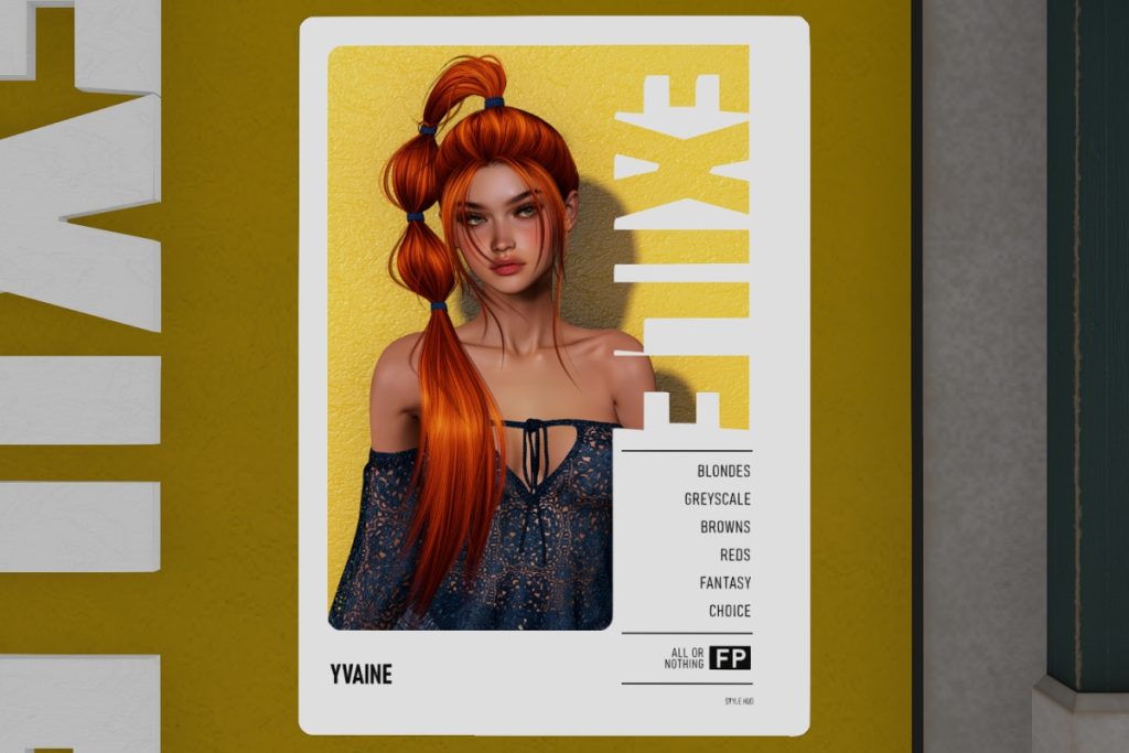 Yvaine Hair, L$300 each/L$1000 FP