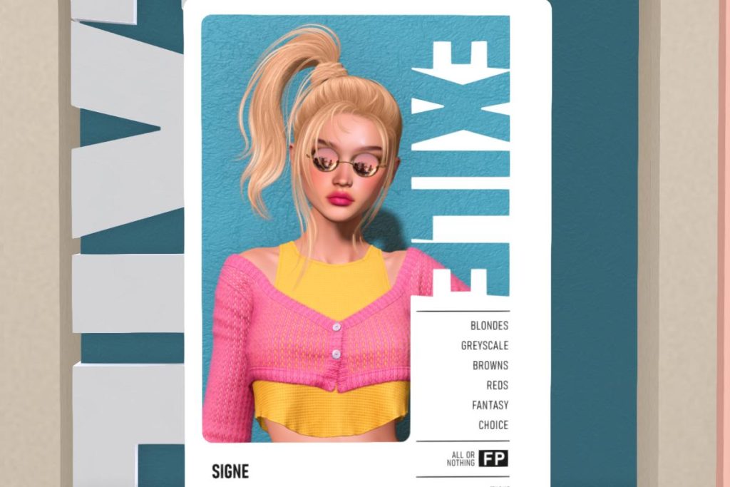 Signe Hair, L$188 each/L$888 FP