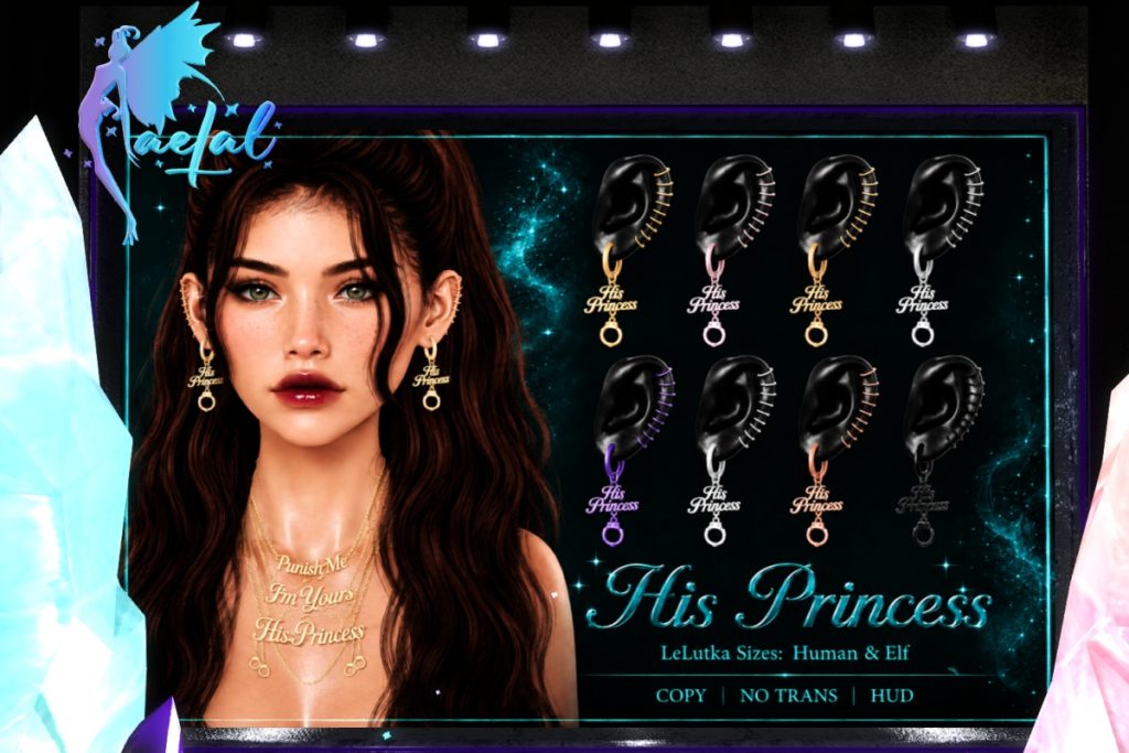 His Princess Earrings - EvoX, L$229