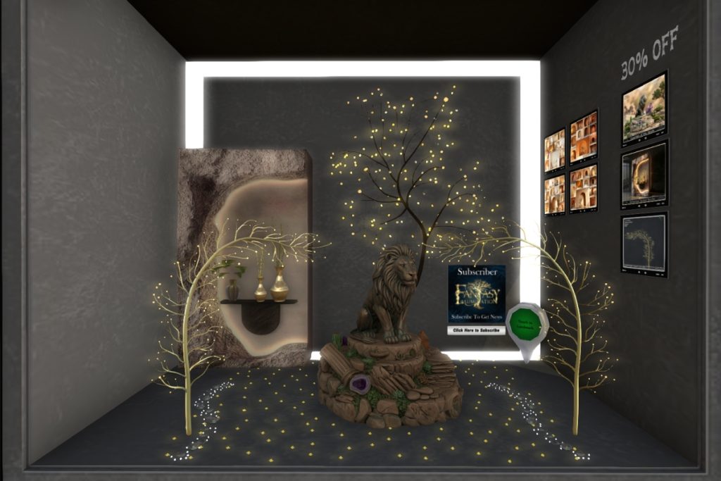 Garden of the Sands Statue, Ethereal Stone Niche, &amp; Leaning Willow Branch, L$140-L$168 each