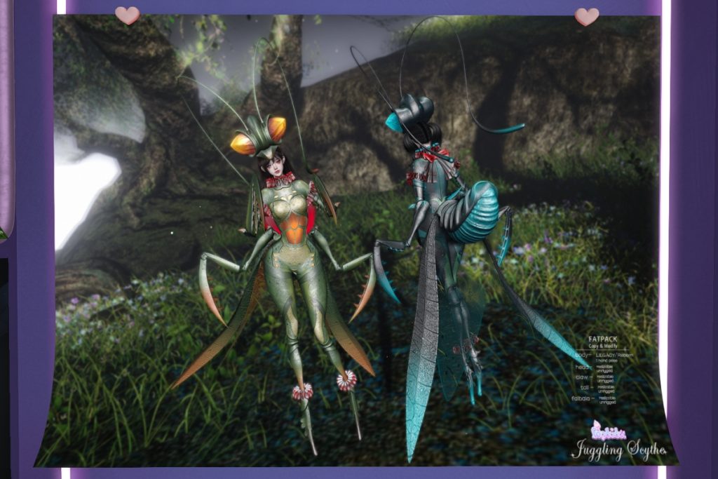 Juggling Scythe - Legacy/Reborn, L$200-L$388 each/L$688-L$1488 each FP/L$3288 MP