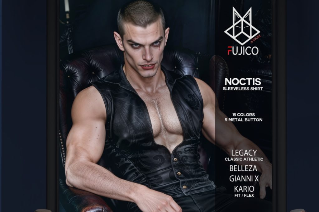 Noctis Shirt - Belleza/Gianni/Kario/Legacy/+mods, L$249 each/L$1099 FP