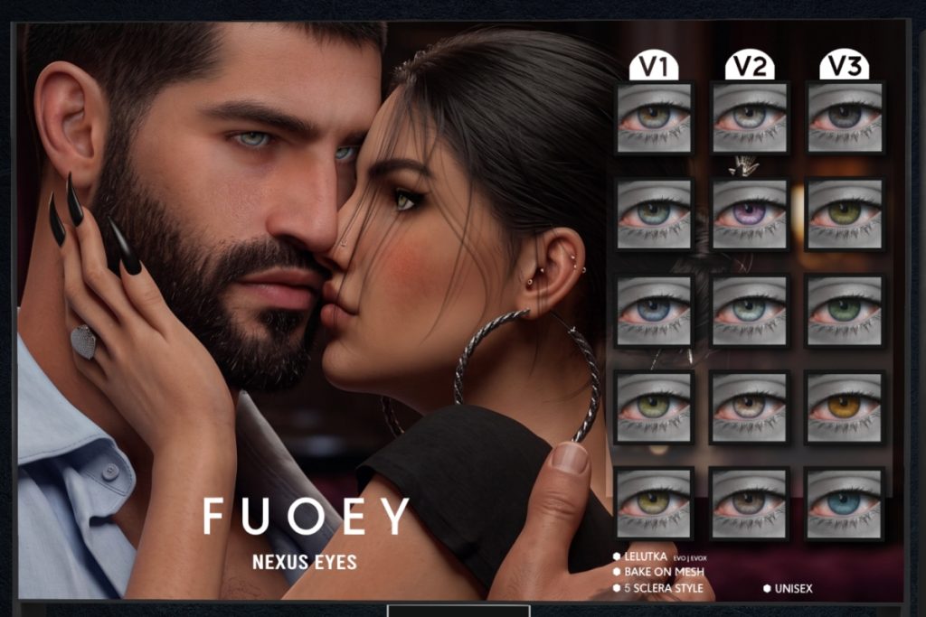 Nexus Eyes - BOM/EvoX, L$350 each/L$900 FP