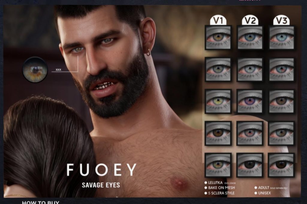 Savage Eyes - BOM/EvoX, L$350 each