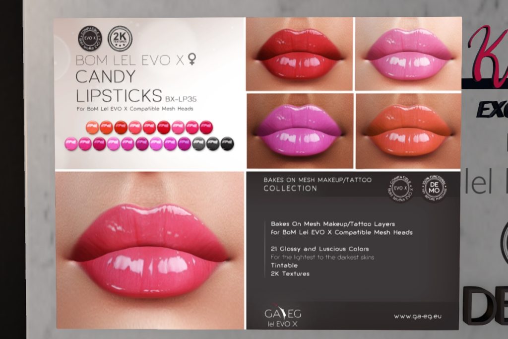 Candy Lipsticks - EvoX, L$380