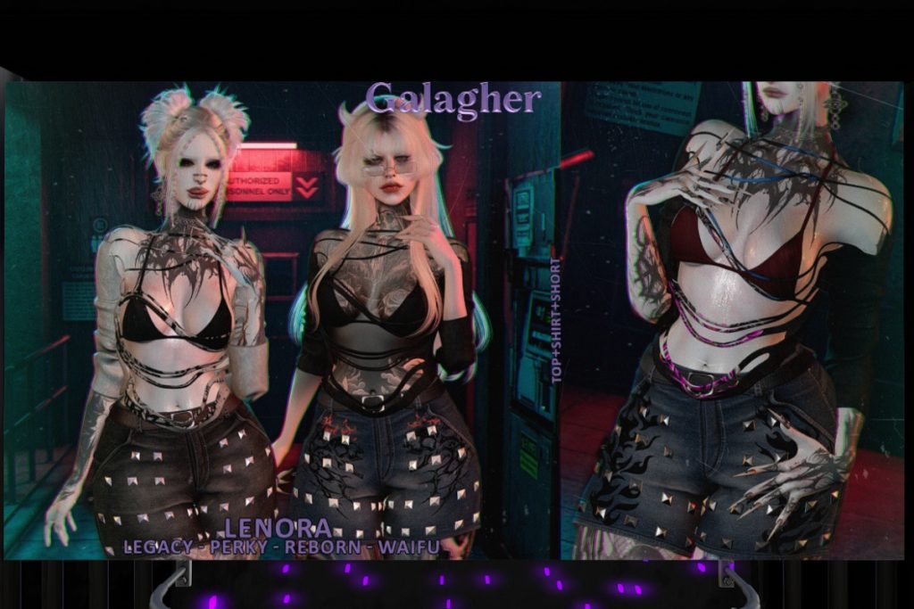 Lenora Shirt and Short - Legacy/Reborn/+mods, L$299 each/L$1799 FP