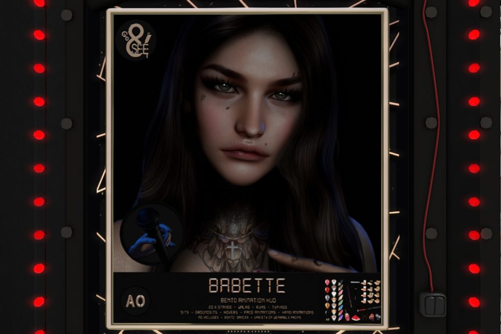Babette Poses, L$120 each/L$2500 A/O