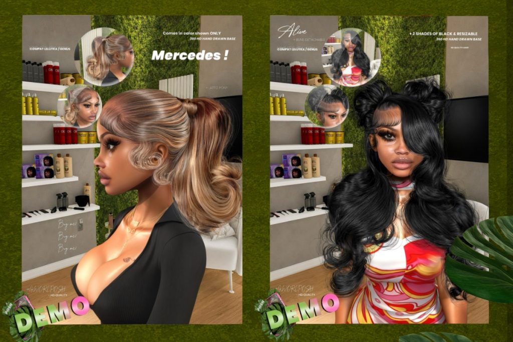 Mercedes &amp; Alive Hairstyles - EvoX/Genus, L$500 each