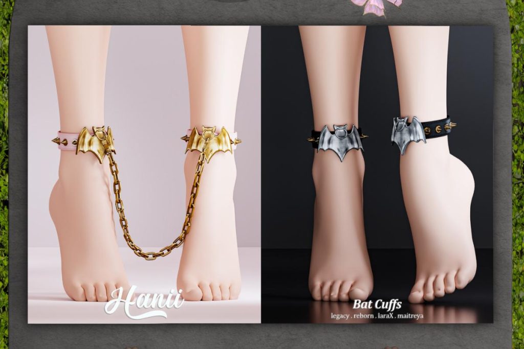 Bat Cuffs - Legacy/Maitreya/Reborn/+mods, L$299 each/L$999 FP