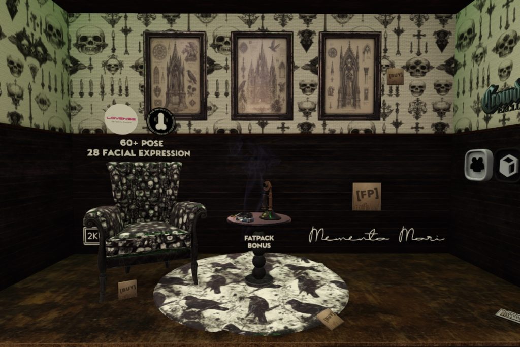 Memento Mori Collection, L$399-L$899 each/L$1199 FP