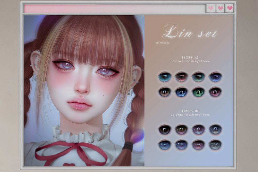 Lia Eyes Set - BOM/EvoX/Mesh, L$199 each