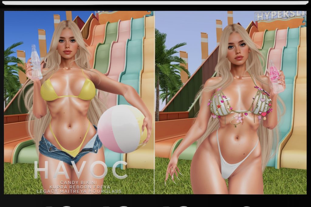 Candy Bikini - Freya/Hourglass/Inithium/Legacy/Maitreya/Reborn, L$299 each/L$1299 FP