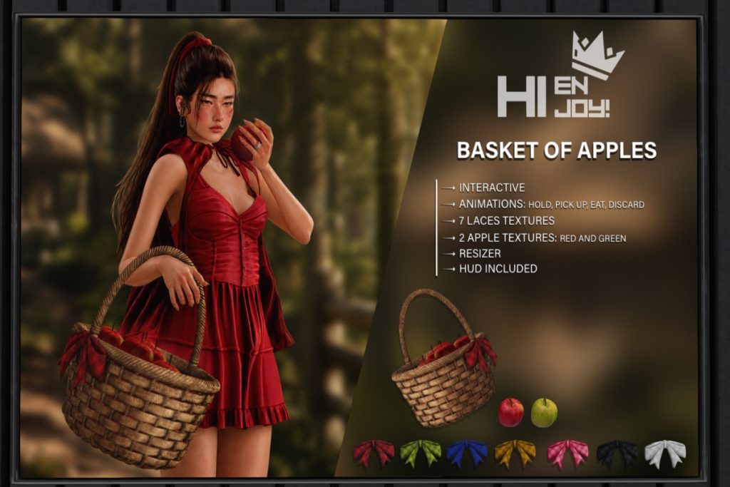 Basket of Apples Holdable, L$299 each/L$599 FP