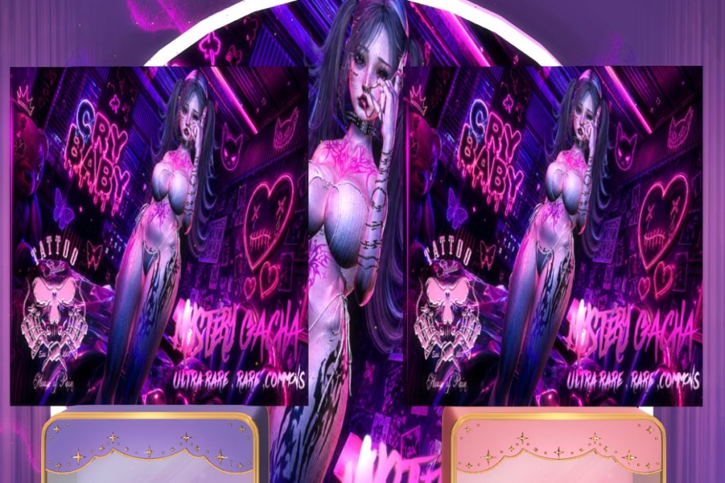 Cry Baby Mystery Tattoos, L$75 per play