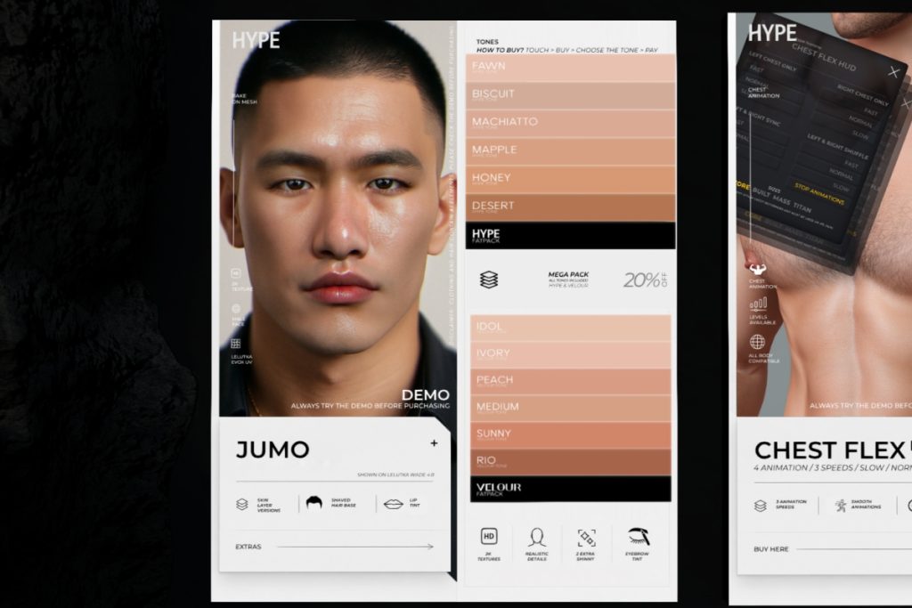 Jumo Skin - EvoX, L$498 each/$2235 FP