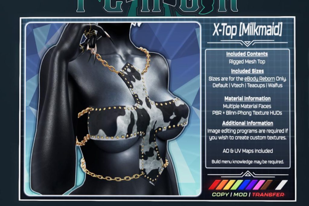 X Top Milkmaid - Reborn, L$350