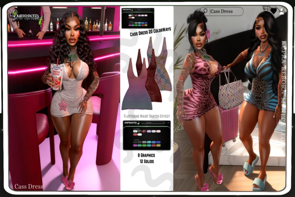 Cass Dress - Inithium/Legacy/Reborn/Yentements, L$399 each/L$1200 FP