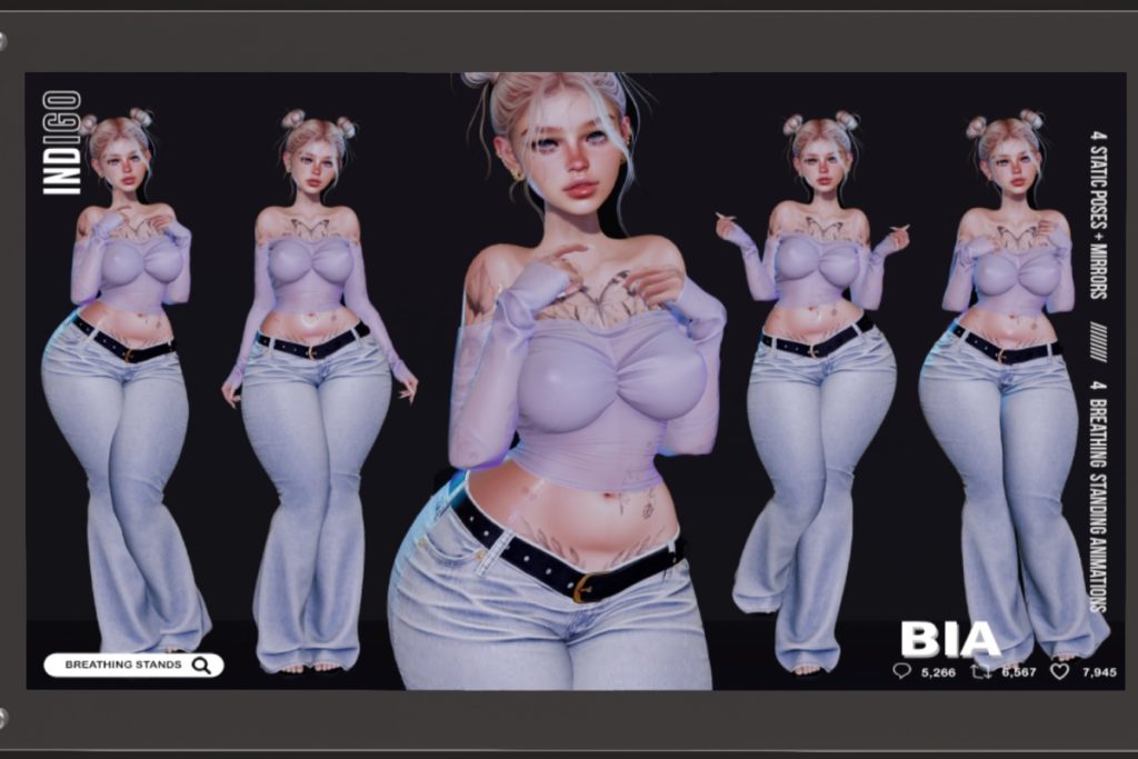 Bia Breathing Stands and Static Poses, L$299