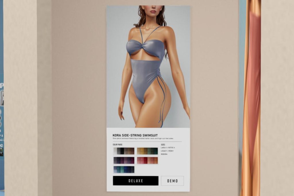 Kora Side-String Swimsuit - Legacy/MaitreyaX/Reborn/+mods, L$288 each/L$1188 FP