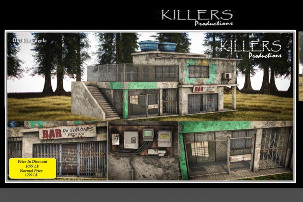 Old Rio Favela Backdrop, L$1099