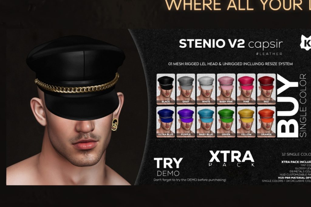 Stenio V2 Capsir, L$216 each/L$1549 FP