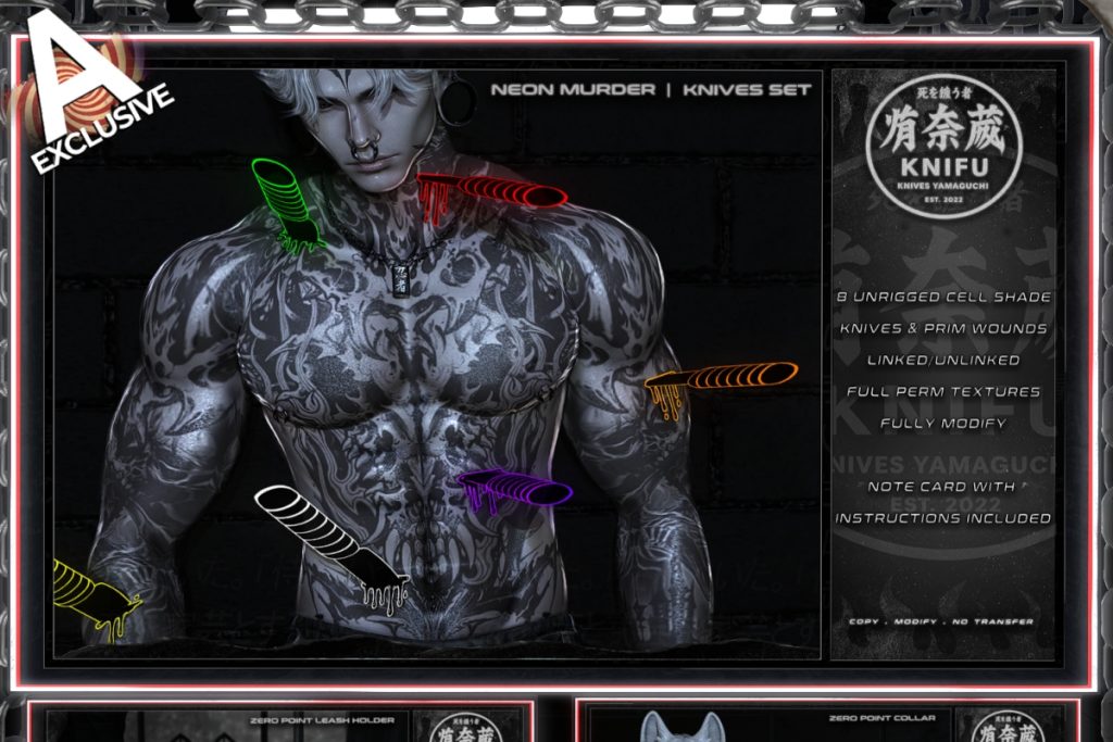 Neon Murder Knives Set, L$399