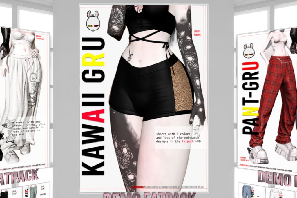 Kawaii Gru Shorts - Legacy/Reborn, L$260 each/L$860 FP