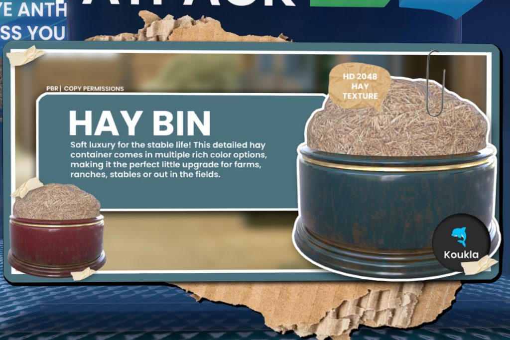 Hay Bin, L$198 each/L$712 FP