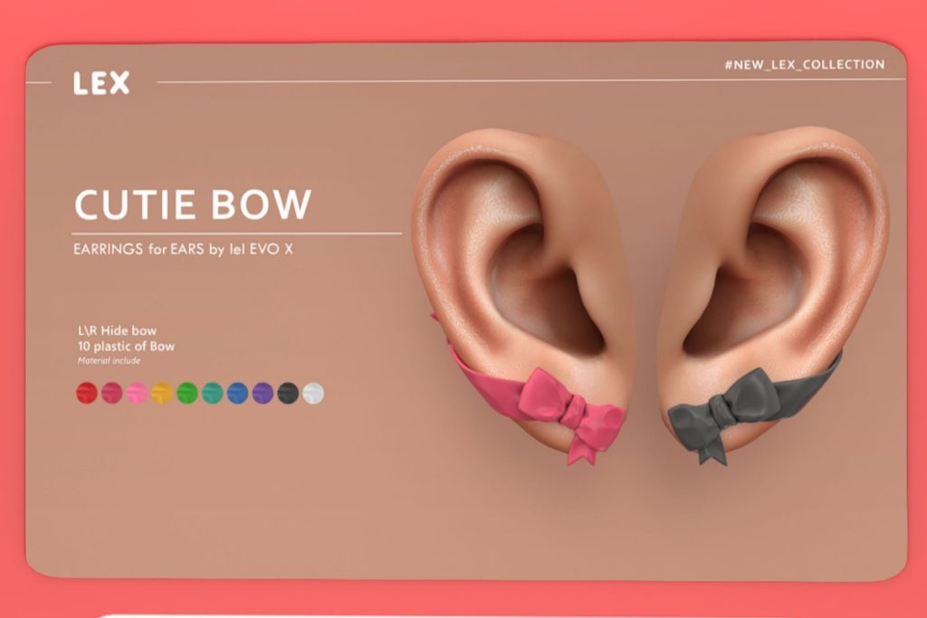 Cutie Bow Earrings - EvoX, L$249