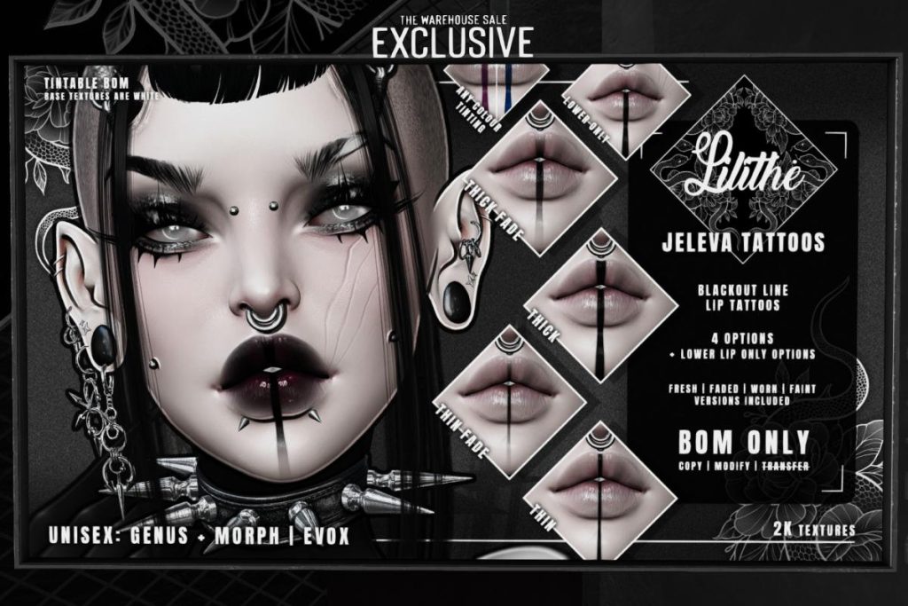 Jeleva Tattoos - EvoX/Genus, L$200