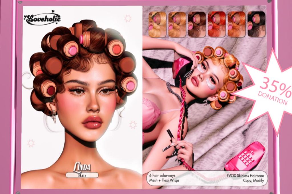Linda Hair - EvoX, L$280 each/L$450 FP