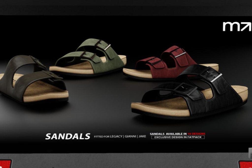 Sandals - Gianni/Jake/Legacy, L$299 each/L$999 FP