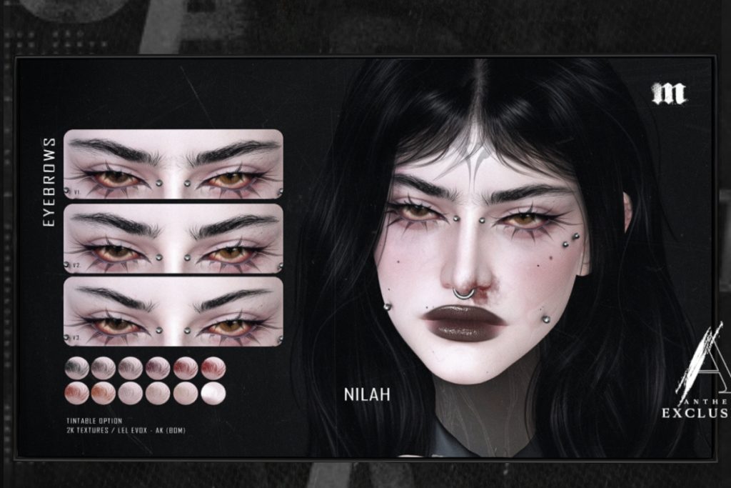 Nilah Eyebrows - AkX/EvoX, L$400