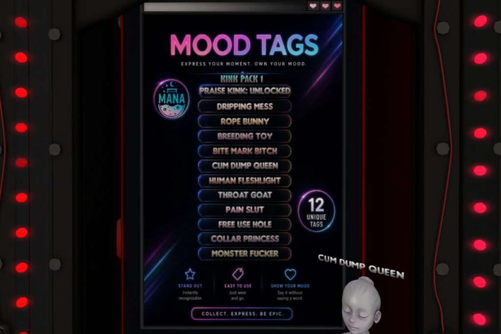 Mood Tags Accessory, L$299