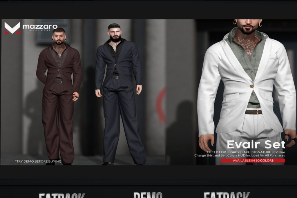 Evair Set - CZ Slim/Gianni/Jake/Legacy/+mods, L$250 each/L$950 each FP
