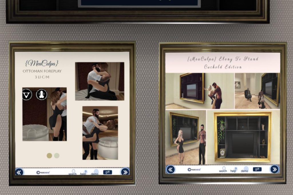Ottoman Foreplay Pose &amp; Ebony to Stand Cuckold Edition Pose, L$375-L$600 each