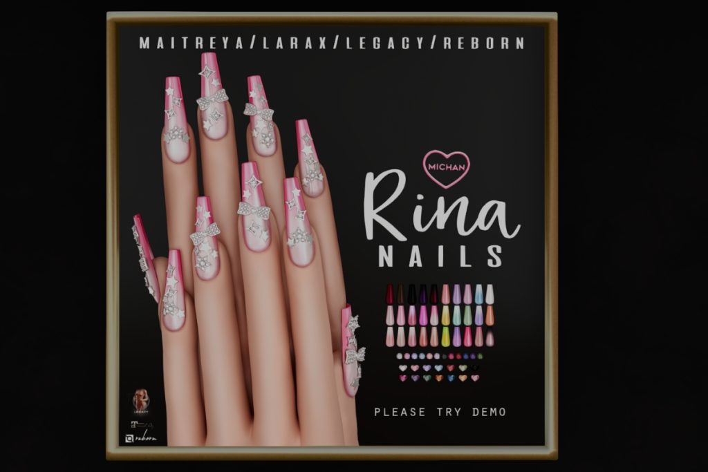 Rina Nails - Legacy/Maitreya/Reborn/+mods, L$299 each/L$565 FP