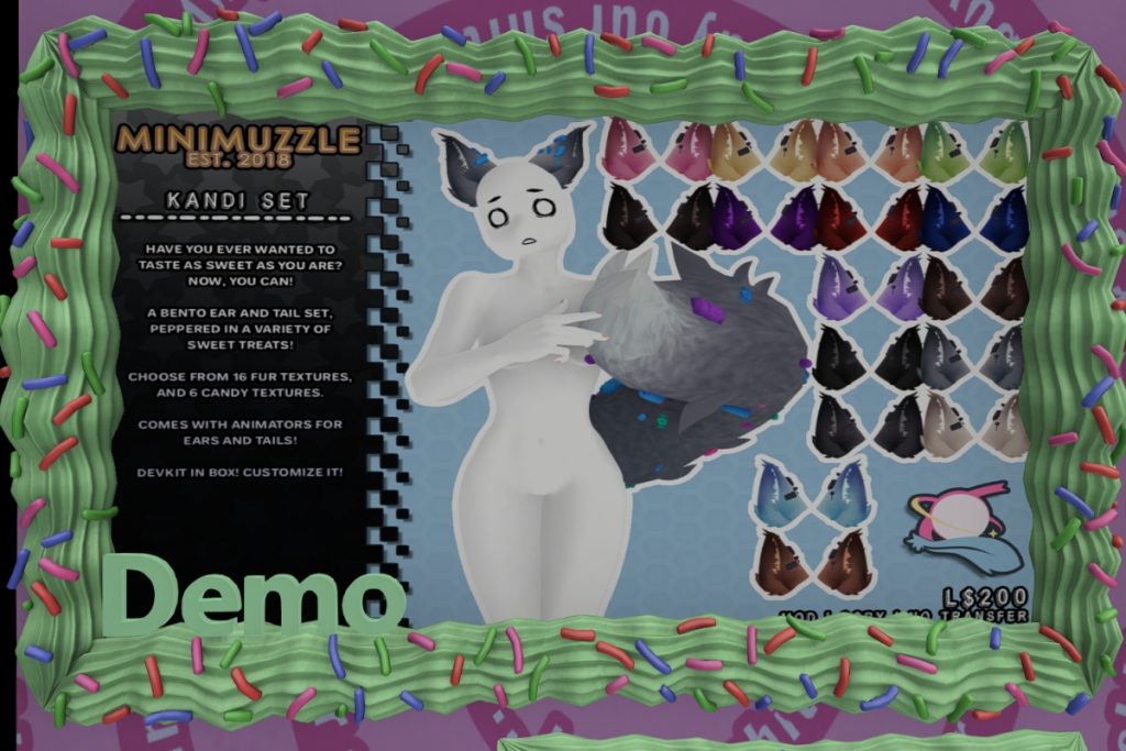 Kandi Ears &amp; Tail Set, L$200