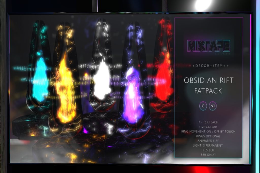 Obsidian Rift Statue, L$449 each/L$999 FP