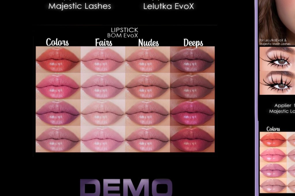 Vixen Lipsticks - EvoX, L$139 each