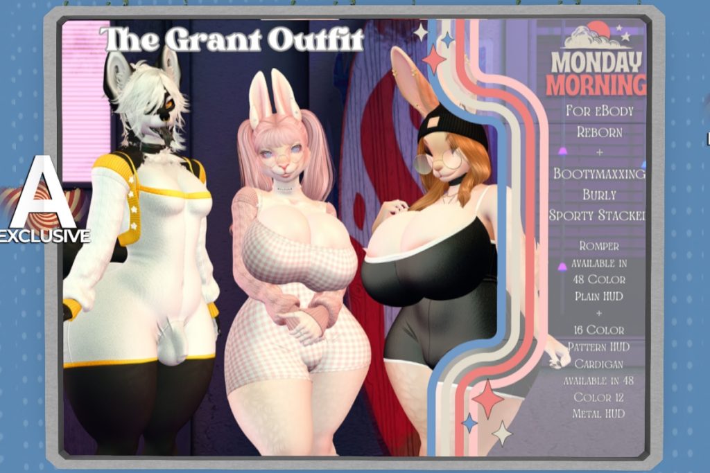 The Grant Outfit - Reborn/+mods, L$499 each/L$499-L$899 each FP/L$1299 MP