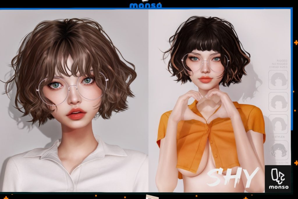 Shy Hair, L$299 each/L$699 FP