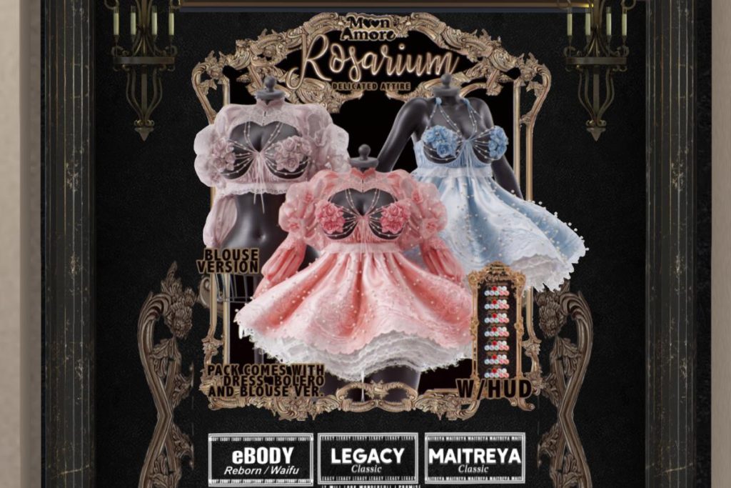 Rosarium Attire - Legacy/Maitreya/Reborn/+mods, L$388 each