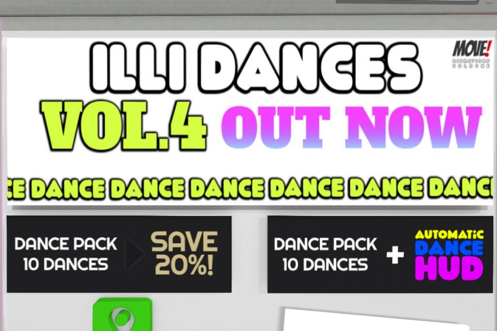 Illi Dances, L$300 each/L$2399-L$3199 each FP
