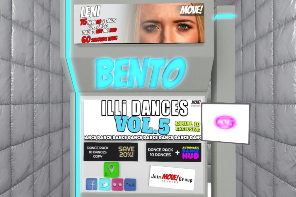 Illi Dances, L$300 each/L$2399-L$3199 each FP