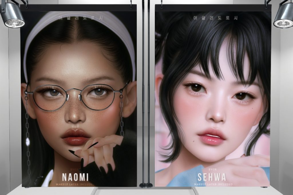 Naomi and Sehwa Skins - EvoX, L$699 each/L$1790 each FP